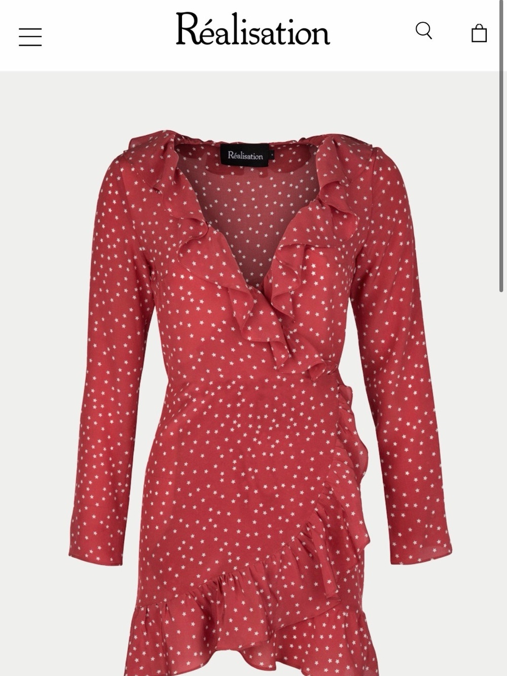 Réalisation Par Red Star Ruffle Wrap Blouse
